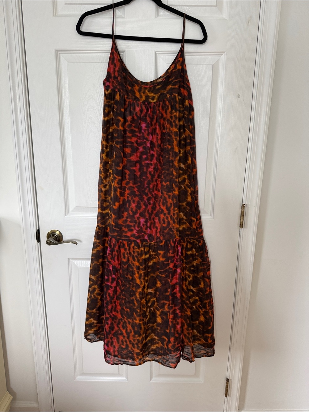 Stella McCartney Orange and Brown Tie-Dye Maxi Swim Dress